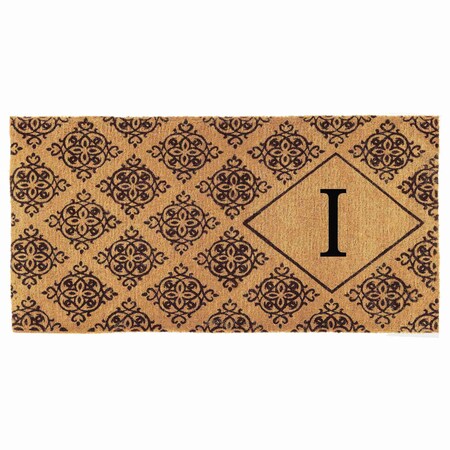 Monogram Door Mat, Black, Natural, 36 in W x 72 in L
